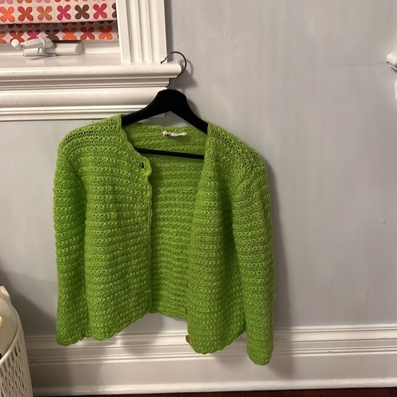 Mohair wool blend green sweater - Picture 6 of 6